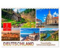 Deutschland - traumhafte Sehenswürdigkeiten (Tischkalender 2026 DIN A5 quer), CALVENDO Monatskalender: Eine visuelle Reise von der Nordsee bis zu den Alpen.