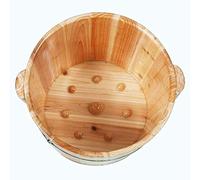 DEUYO Secchio per pediluvio in Legno, pediluvio in Legno per Bambini, Vasca per Pedicure Alta 21 cm, per Pedicure, Punto di agopuntura, Secchio per Massaggio, barile per Lavaggio dei Piedi in Legno