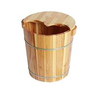 DEUYO Secchio per pediluvio in Legno, Vasca per Pedicure 40 cm Vaschetta per Pedicure in Legno Isolamento in Legno massello Pediluvio Pediluvio Pediluvio Barile in Legno (B) Luna Piena Warm as Ever