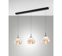 DEVA SOSPENSIONE AMBRA 3 LUCI LINEARE A LED CCT 2700K - 3000K - 4000K- 42W - 4530 lm DIMMERABILE