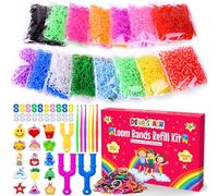 DEVA STASH Kit di ricarica per 7000+ Loom Bands, elastici in gomma per fai da te di ricarica per braccialetti fai da te, kit artigianali con più accessori (ricarica)