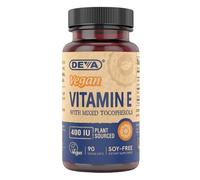 Deva Vegan Vitamins, Vitamina E Con Misto Tocoferoli, 400 Iu , 90 Pillole Veg