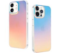 DEVASO Cover per iPhone 12/12 Pro, Fluorescente Iridescente Custodia Traslucida Smerigliato Antiurto Sottile Silicone TPU Anti-Impronte Case per donne, ragazze