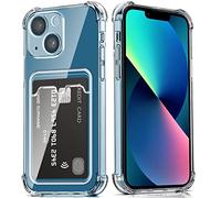 DEVASO Cover per iPhone 13 con Porta Carte, Portafoglio Custodia Protettiva in Silicone Sottile Morbido TPU Trasparente Anti-Graffio Tasche Case