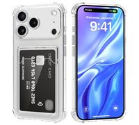 DEVASO Cover per iPhone 17 Pro Max con Porta Carte, Portafoglio Custodia Protettiva in Silicone Sottile Morbido TPU Trasparente Anti-Graffio Tasche Case