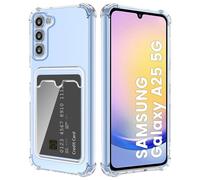 DEVASO Crystal Custodia per Samsung Galaxy A25 5G con Tasche Porta Carte Portafoglio Cover Protettiva in Silicone Sottile Morbido TPU Trasparente Anti-Graffio Case
