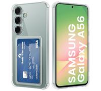 DEVASO Crystal Custodia per Samsung Galaxy A56 con Tasche Porta Carte Portafoglio Cover Protettiva in Silicone Sottile Morbido TPU Trasparente Anti-Graffio Case