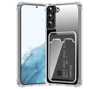 DEVASO Crystal Custodia per Samsung Galaxy S22 Plus 5G con Tasche Porta Carte Portafoglio Cover Protettiva in Silicone Sottile Morbido TPU Trasparente Anti-Graffio Case