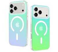 DEVASO Magnetica Cover per iPhone 17 Pro Max Protezione Antiurto Graffi Custodia con Effetto Iridescente Protezione Anti-caduta Case, Traslucida Opaca Retro Cellulare-Luce Verde