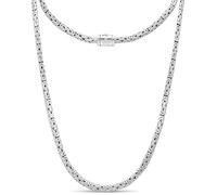 DEVATA Collana in argento Sterling 925, 5 mm, ossa di drago, Tulang Naga/Borobudur/Paddy, ovale, DBT5735, BYT5735, WHT5735, 20" Length, Argento sterling, Non pietra preziosa