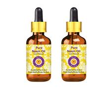 Deve Herbes Olio di neem puro (Azadirachta indica) con contagocce in vetro pressato a freddo (confezione da due) 100 ml x 2 (7 oz)