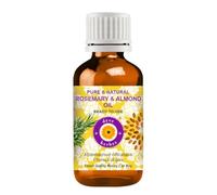 Deve Herbes Olio di rosmarino e mandorle per capelli, cuoio capelluto e radici sani: puro e naturale 100ml (3.38oz)