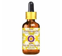 Deve Herbes Olio puro di Chaulmoogra (Hydnocarpus wightiana) con contagocce in vetro pressato a freddo, 30 ml