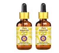 Deve Herbes Pure Olio di Argan (Morrocano) (Argania spinosa) con contagocce in vetro 100% naturale di grado terapeutico pressato a freddo per la cura della persona (confezione da due) 100 ml x 2 (6oz)