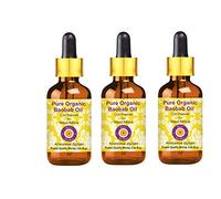 dève herbes Pure Organic Baobab Oil (Adansonia digitata) con contagocce in vetro 100% naturale di grado terapeutico pressato a freddo per la cura della persona, confezione da 3, 100 ml x 3 (100 oz)