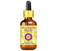 dève herbes Pure Organic Olive Oil (Olea europaea) con contagocce di vetro 100% naturale di grado terapeutico pressato a freddo per la cura della persona, 100 ml (3 oz)