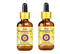 Deve Herbes Pure Wheatgerm Oil (Triticum volgare) con contagocce in vetro 100% naturale di grado terapeutico pressato a freddo per la cura della persona (confezione da due) 100 ml x 2 (6oz)
