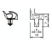 Deventer SP 7575 - Guarnizione per porta interna, in plastica, colore: Bianco