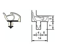 Deventer SP 7576 - Guarnizione per porta interna, in plastica, colore: Bianco