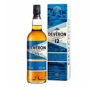 DEVERON 12 YO Highland Single Malt Scotch Whisky, 40% vol., 70 cl | Invecchiato 12 anni, note di mela al forno e cereali tostati, affinato in botti di rovere, idea regalo da uomo, 700 ml