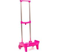 Devesa Carrello per Zaini Scolastici - Leggero, Pieghevole e Robusto, con Base Protettiva e Vassoio Ampio, Ruote Silenziose e Design Ergonomico per Prevenire il Mal di Schiena - D203 (Fucsia)