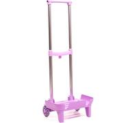 Devesa Carrello per Zaini Scolastici - Leggero, Pieghevole e Robusto, con Base Protettiva e Vassoio Ampio, Ruote Silenziose e Design Ergonomico per Prevenire il Mal di Schiena - D203 (Malva)