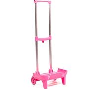Devesa Carrello per Zaini Scolastici - Leggero, Pieghevole e Robusto, con Base Protettiva e Vassoio Ampio, Ruote Silenziose e Design Ergonomico per Prevenire il Mal di Schiena - D203 (Rosa)