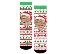 DEVFISH Calzini personalizzati per il viso per gli uomini e le donne animali domestici, Design-005, Large