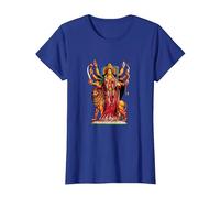 Devi Durga Camicia Dea Indù Durga Maglietta, Donna, Blu Reale, XXL