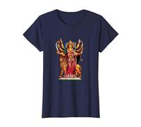 Devi Durga Camicia Dea Indù Durga Maglietta, Donna, Navy, L