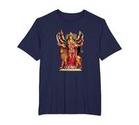 Devi Durga Camicia Dea Indù Durga Maglietta, Uomo Taglie Grandi, Navy, 4X Tall