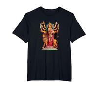 Devi Durga Camicia Dea Indù Durga Maglietta, Uomo Taglie Grandi, Nero, 5X Tall