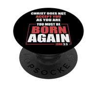Devi nascere di nuovo dallo spirito Giovanni 3 3 PopSockets PopGrip Adesivo