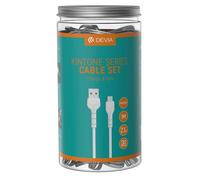 DEVIA BARATTOLO 30 CAVI MICRO USB 5V 2.1A BIANCHI DECBOXM303