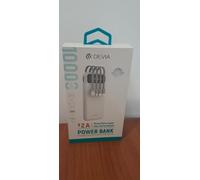 DEVIA POWER BANK KINTONE 2A 10000 MAH CON 4 CAVI INTEGRATI (DEPKC10793W) BIANCO**PUOI PAGARE ANCHE ALLA CONSEGNA!!!**