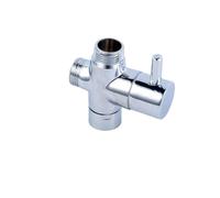 Deviatore a 3 vie, adattatore a T, valvola deviatrice, rubinetto cromato lucido, braccio doccia, adattatore interruttore, accessori di ricambio for il bagno(Burgundy)