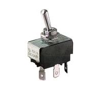Deviatore a leva ON-OFF-ON, unipolare SPDT, 3 posizioni, OFF centrale, foro di montaggio 12mm M12, da pannello, portata 12V 220V 10A, contatti 6,35 mm, levetta, 1 via, 1 scambio, interruttore