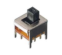Deviatore a slitta DPDT bipolare ON-ON per circuito stampato, 30Vdc 0,3A - Lup Fung SSG-22F05-G4-NS