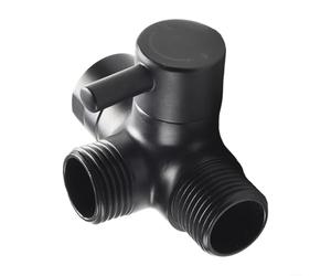 Deviatore a T a 3 vie per connessioni idrauliche G1/2 per supportare la condivisione del flusso d'acqua tra due dispositivi doccia su una linea di alimentazione (nero)