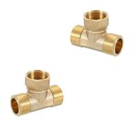 Deviatore adattatore a forma di T con raccordo a T a 3 vie in ottone per tubo da giardino, filtri dell'acqua e rubinetto Male x Female x Male 20mm*20mm*25mm