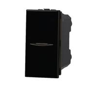 Deviatore assiale 16A, Moduli neri, nero, Compatibile Con BTicino Axolute, frutti, interruttori, pulsanti, deviatori, dimmer, sensori, PIR, buzzer, Per Placche originali e compatibili