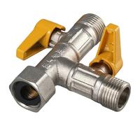 Deviatore d'acqua in ottone, valvola deviatrice for doccia a 3 vie, adattatore a T, valvola di intercettazione for soffione doccia, flusso d'acqua for impieghi gravosi