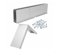 Deviatore d'acqua per valli di grondaia con alluminio per paraspruzzi per mitigare il trabocco e il deflusso di pioggia (4 pezzi)