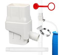 Deviatore di pioggia: deviatore per barile piovana, deviatori 'acqua piovana, soluzione ecologica con regolabile per raccolta 'acqua piovana per scarichi standard da 5 x 7,6 cm