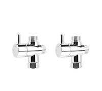 Deviatore Doccia 1-5 pezzi valvola di deviazione rubinetto antigraffio soffione doccia deviatore braccio a 3 vie parti for bagno(2PCS)
