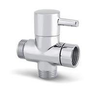 Deviatore Doccia 3 Vie Valvola Acciaio Inox G1/2, Adattatore T per Bagno, Compatibile con Doccetta Universale, Semplice da Installare, Ideale per Lavandino o Bidet Portatile