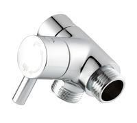 Deviatore Doccia Adattatore for braccio doccia in ottone G1/2'Valvola deviatrice for soffione portatile e fisso(Chrome)