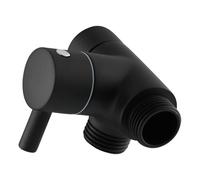 Deviatore Doccia Adattatore for braccio doccia in ottone G1/2'Valvola deviatrice for soffione portatile e fisso(Black)