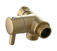 Deviatore Doccia Adattatore for braccio doccia in ottone G1/2'Valvola deviatrice for soffione portatile e fisso(Brushed Gold)
