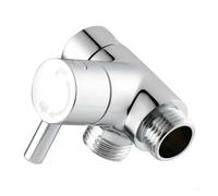 Deviatore Doccia Deviatore for braccio doccia a 3 vie for valvola universale for bagno, adattatore a forma di T in metallo(Plating)